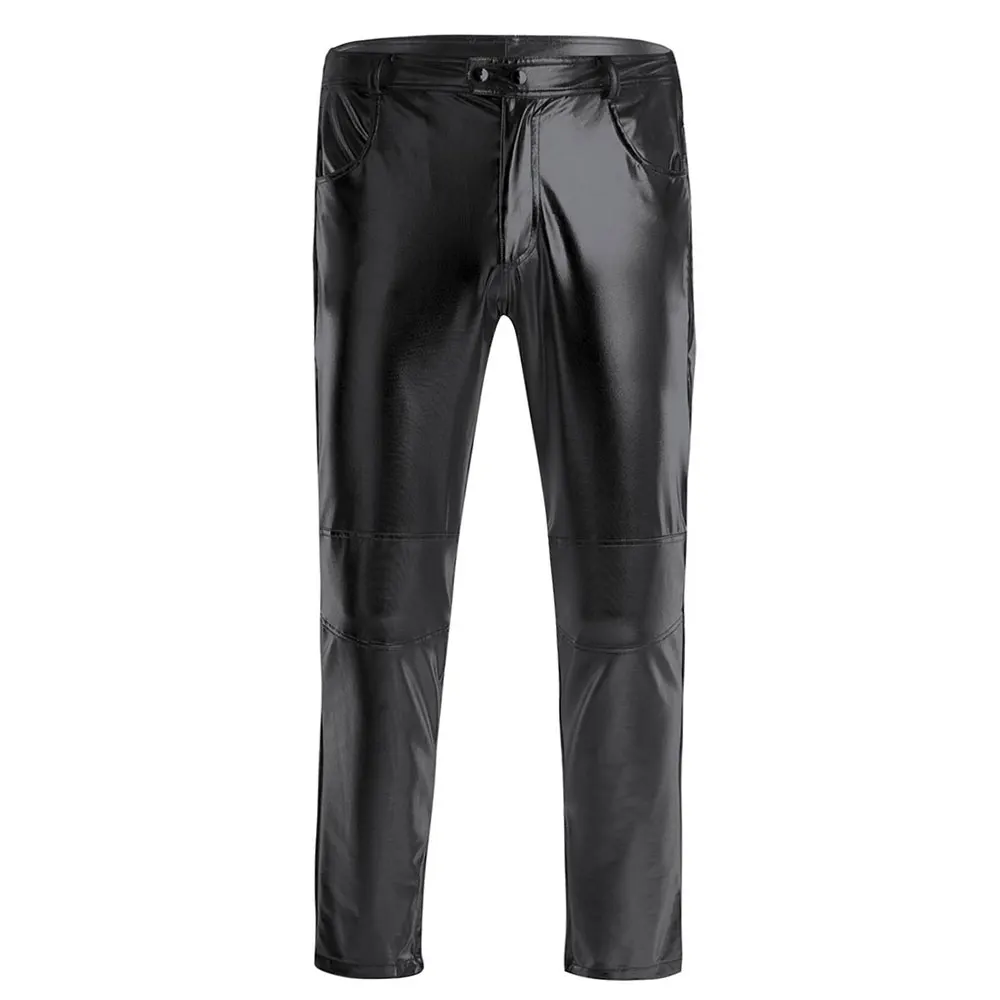 Top Customized High Quality Wholesale Plain Men Leather Pants Skin Fitting Casual Wear Men Leather Pants