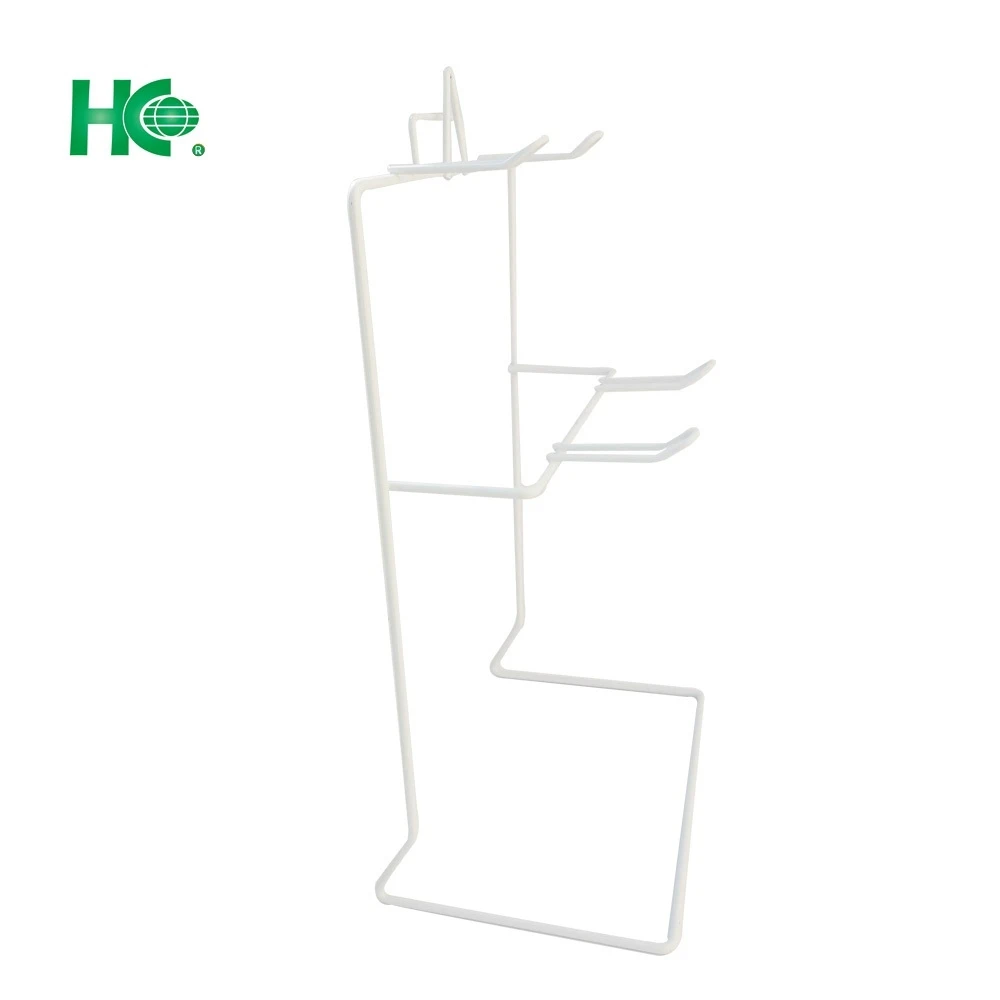  Белая металлическая стойка для дисплея с 4 крючками/настольная подвесная