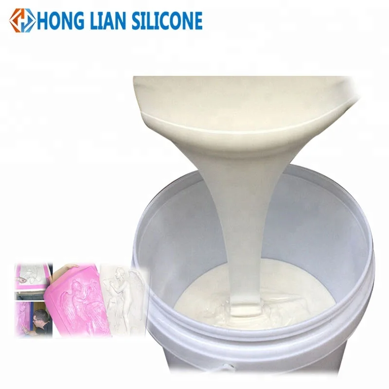 Hong Lian silicone manufacturer offer very cheap rtv2 liquid silicone rubber for silicon mould making
