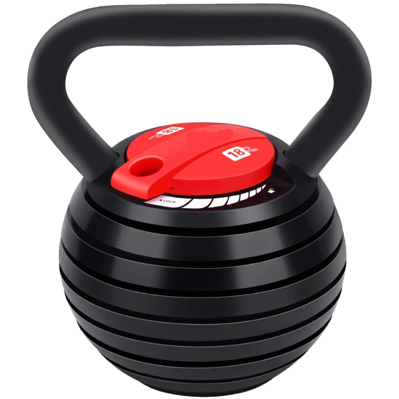Wide Range Adjustable Kettlebell 10-40lbs/4.5-18kg, Home Gym Fitness Weight Lifting Equipment Kettlebell Set