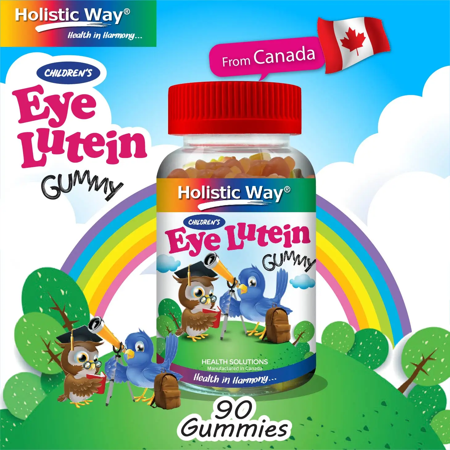 
Improve Eyesight Holistic Way Children Eye Lutein Orange Flavor 90 Gummies From Cananda 