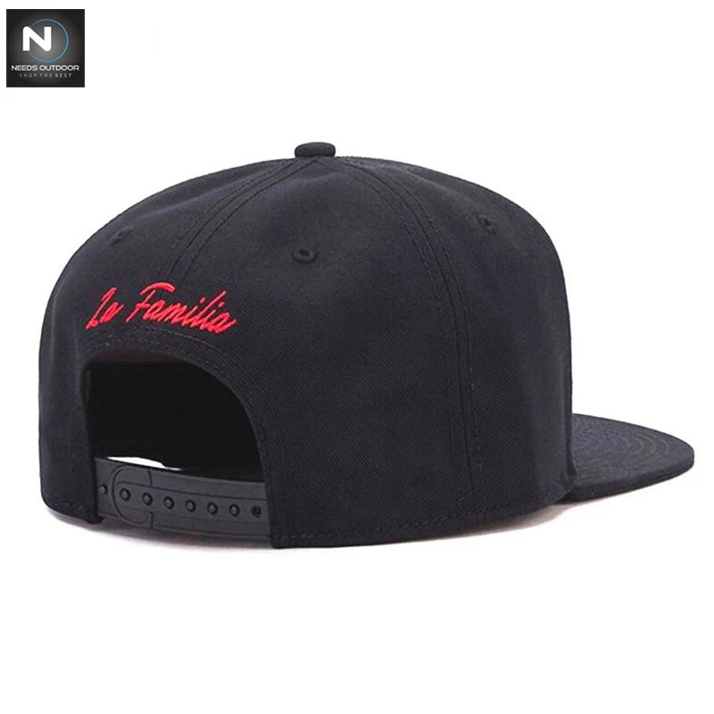 Custom snapback Black 3D Logo Caps Custom Snapback Hats black colour baseball caps
