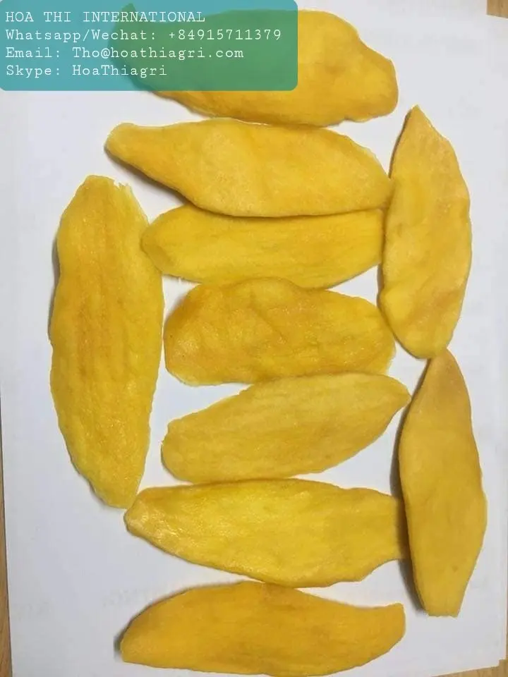 Сладкий 100% фрукт манго, нарезанный сушильный процесс, вьетнамские мягкие сушеные ломтики манго стандартного качества из Вьетнама