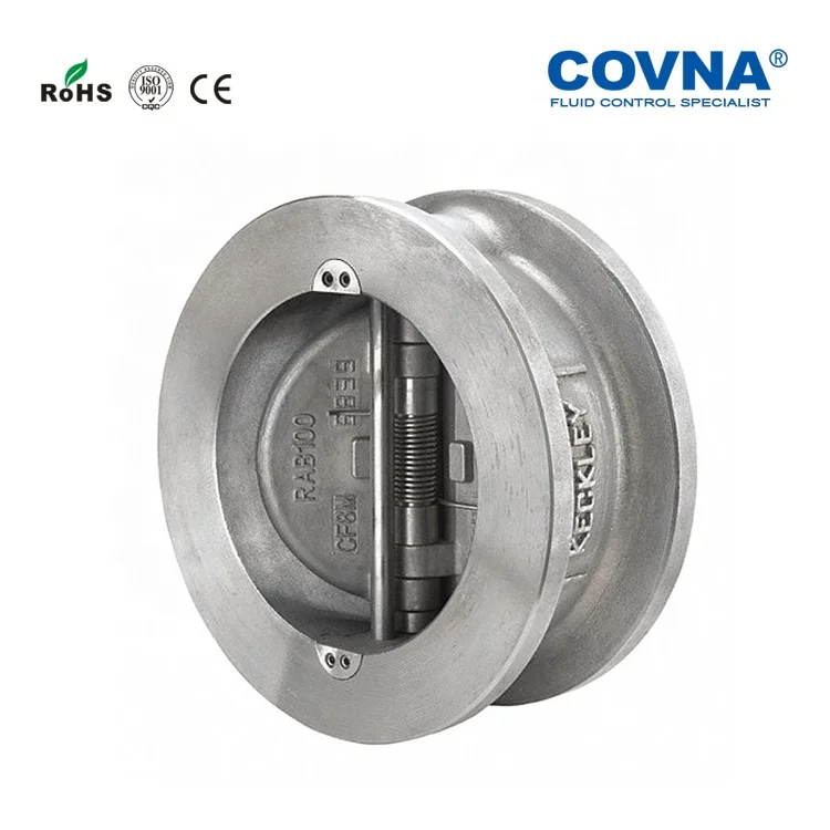 COVNA Spring Loaded Cast Iron Wafer Butterfly Check Valve for Air Compressor
