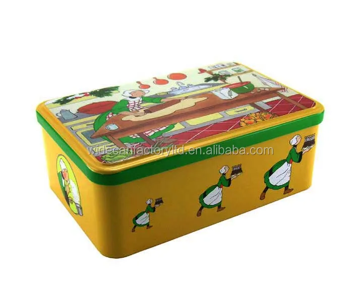 
Custom high quality colorful printing cute rectangle aluminium metal tin Can box 