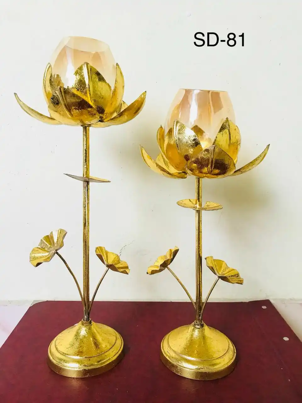 
Chandelier with glass t light holder lotus design and a beautiful item decorative piece giftable item also for Diwali decoration 