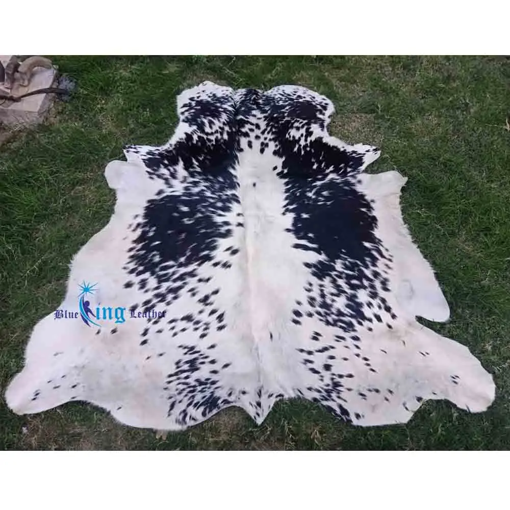 Роскошный декоративный трехцветный коврик из натуральной воловьей кожи премиум класса для дома и спальни