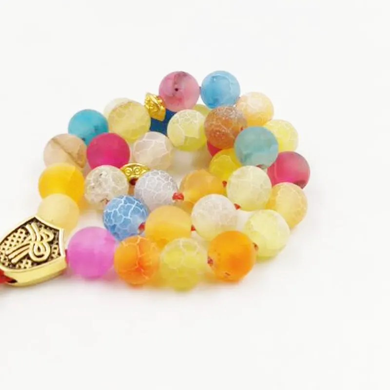  Мусульманский браслет из натурального агата тасбих Исламский подарок модные аксессуары ювелирные изделия misbaha новый дизайн турецкий розарий