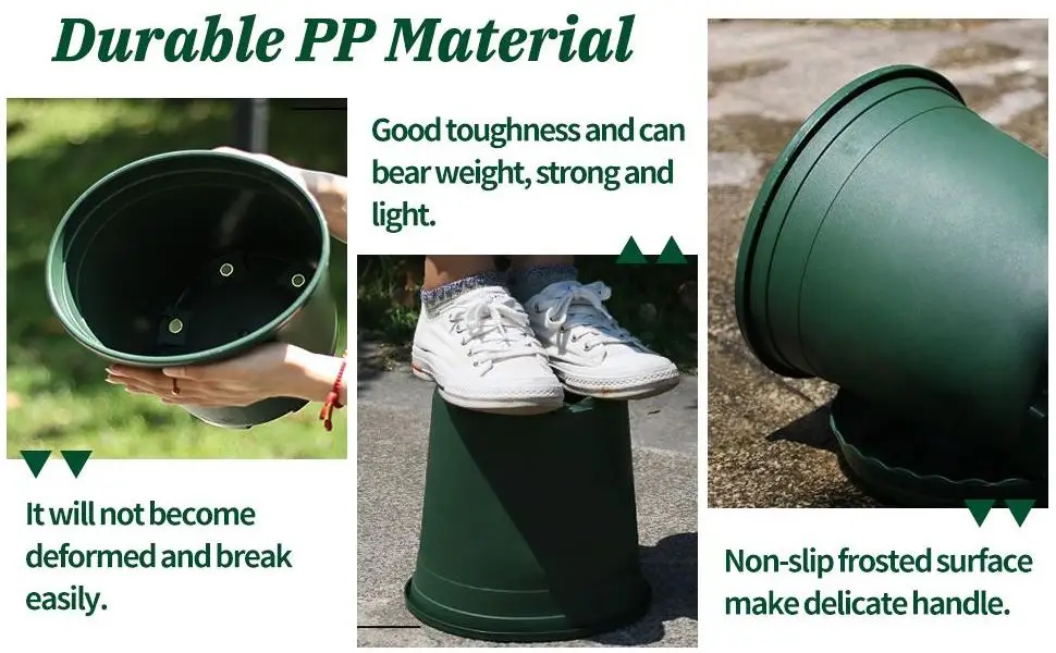 Best Sale Durable Plastic Plant Nursery Pots Colorful With Drainage Hole and Saucer For Gardening Decoration Cheap Price