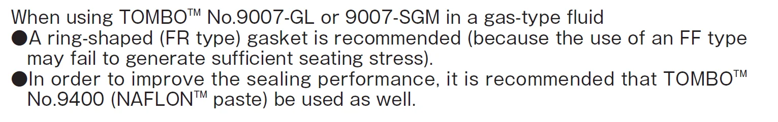 PTFE gasket TOMBO No. 9007-GL for glass-lined pipes,  plastic pipes