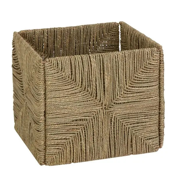 Foldable Jute Straw Storage Baskets with Iron Wire Frame Wholesale