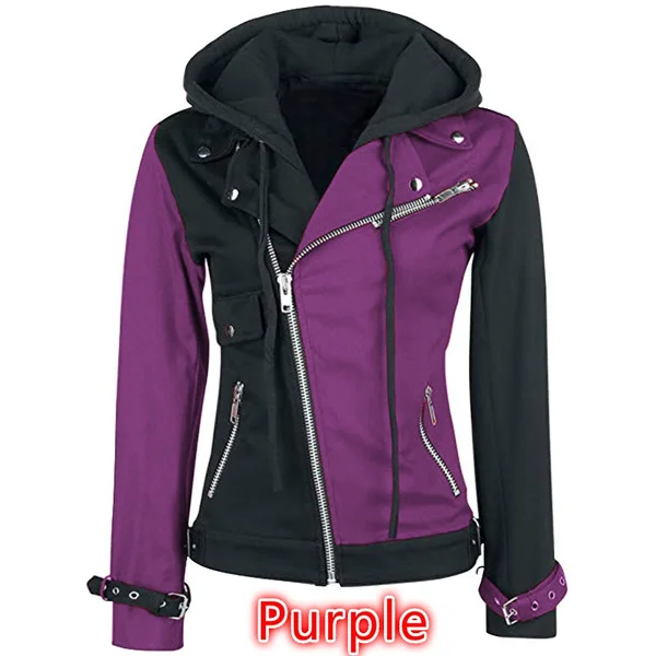 Wholesale custom latest design Fashion Women Black and Red Zip Up Hoodie customized size style