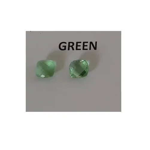Synthetic gems ( glass ) 12mm cushion faceted