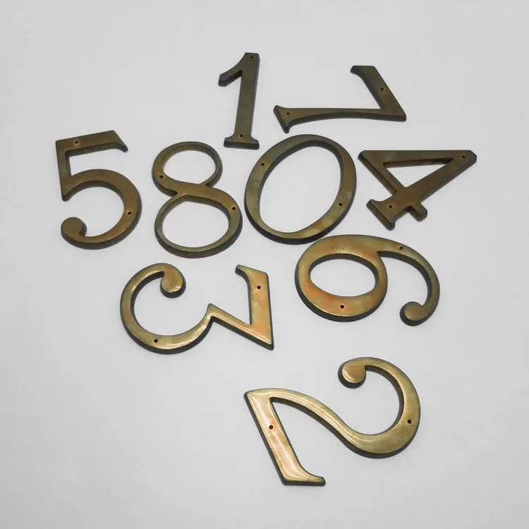 Custom Stainless Steel Door Metal Brass House Number