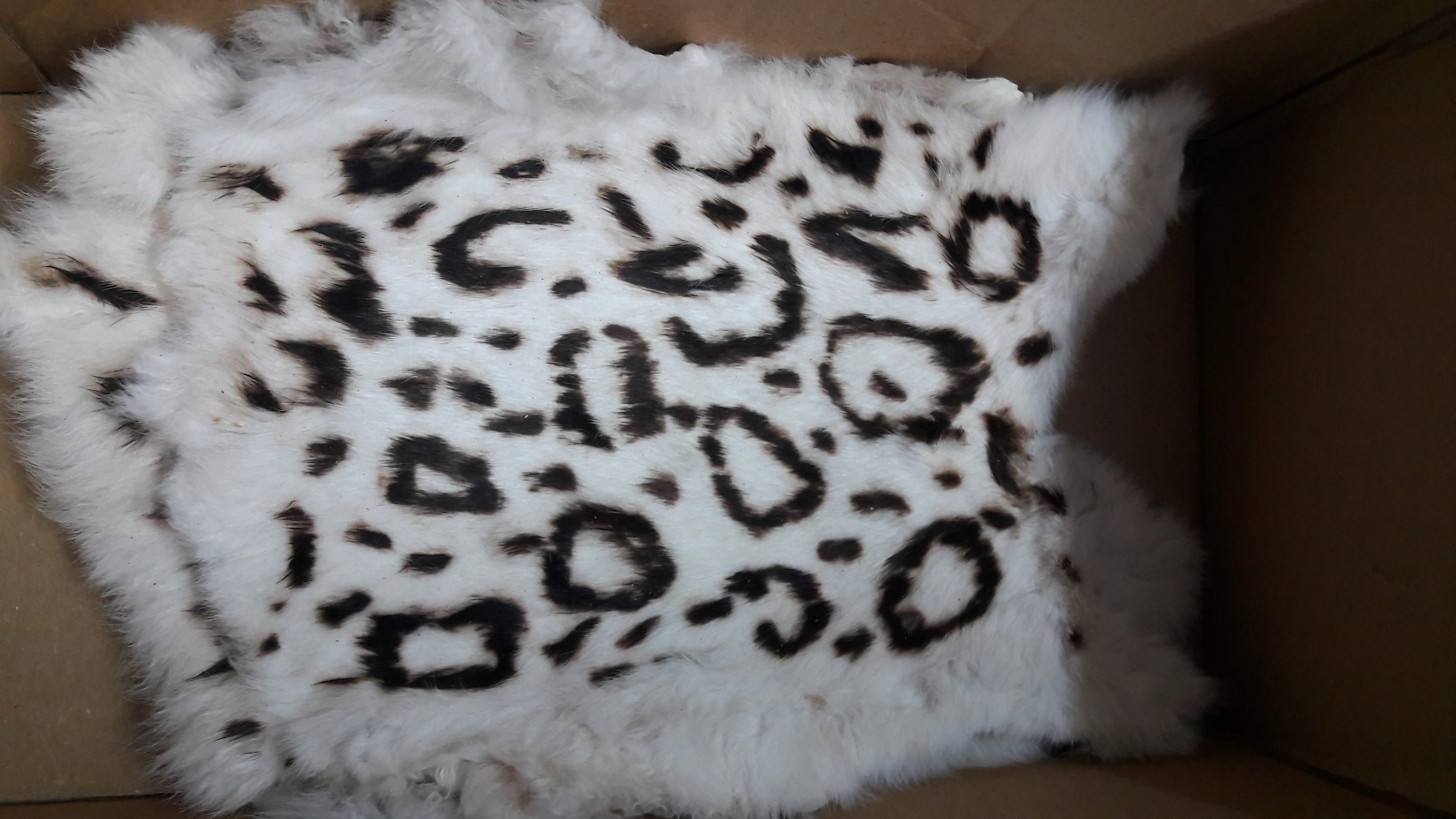 Leopard Pattern Rabbit Fur Rug