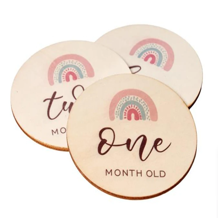 14 double-sided monthly props wooden milestone cards baby  A unique gift for any occasion