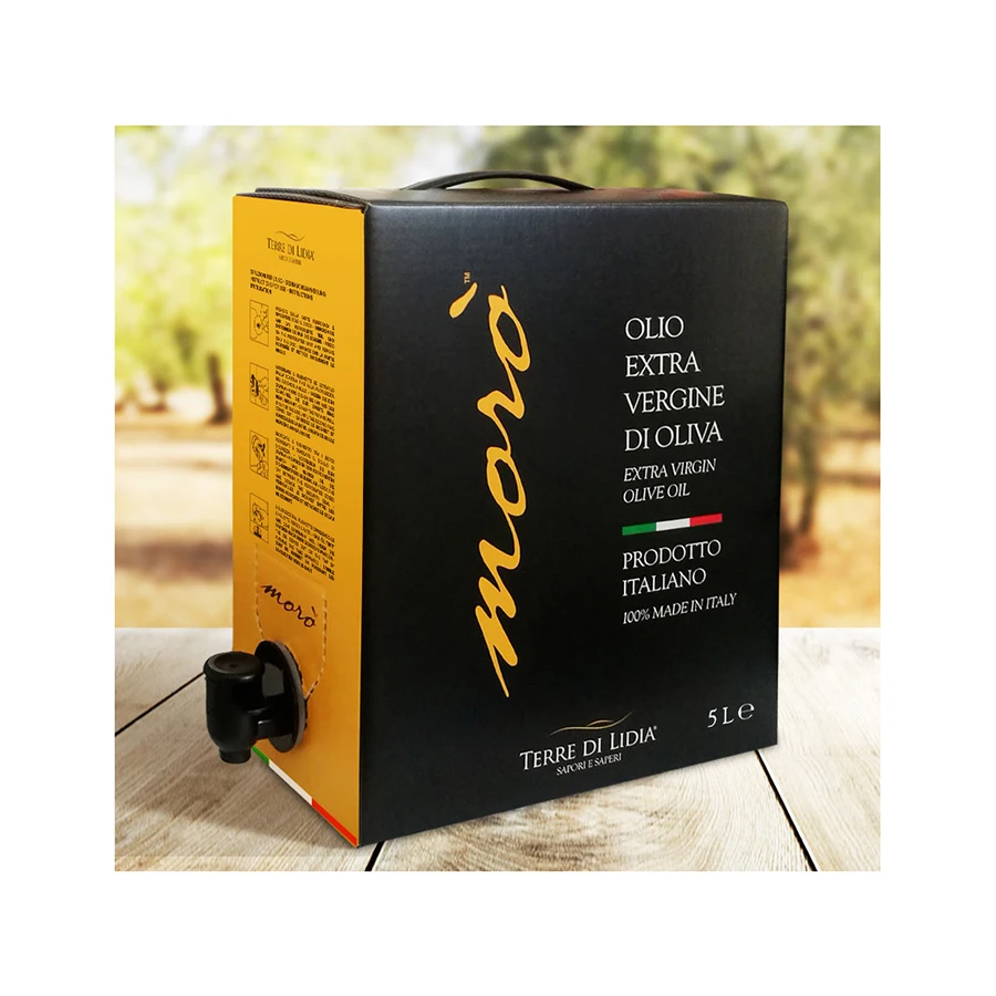 Italian Extra Virgin Olive Oil Bag in box Moro 5 L for Cooking