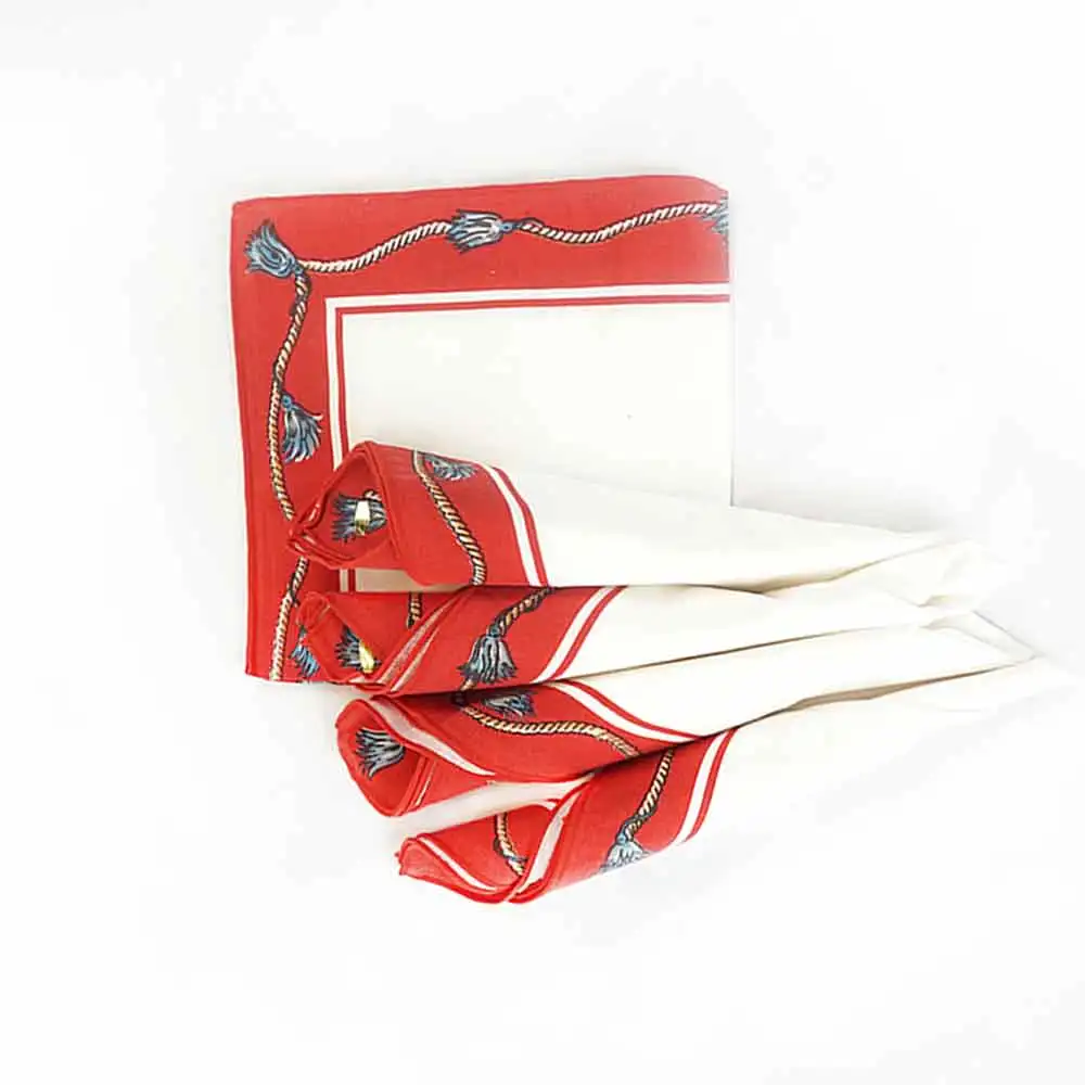 Тканевые салфетки с принтом hemstitch для декора