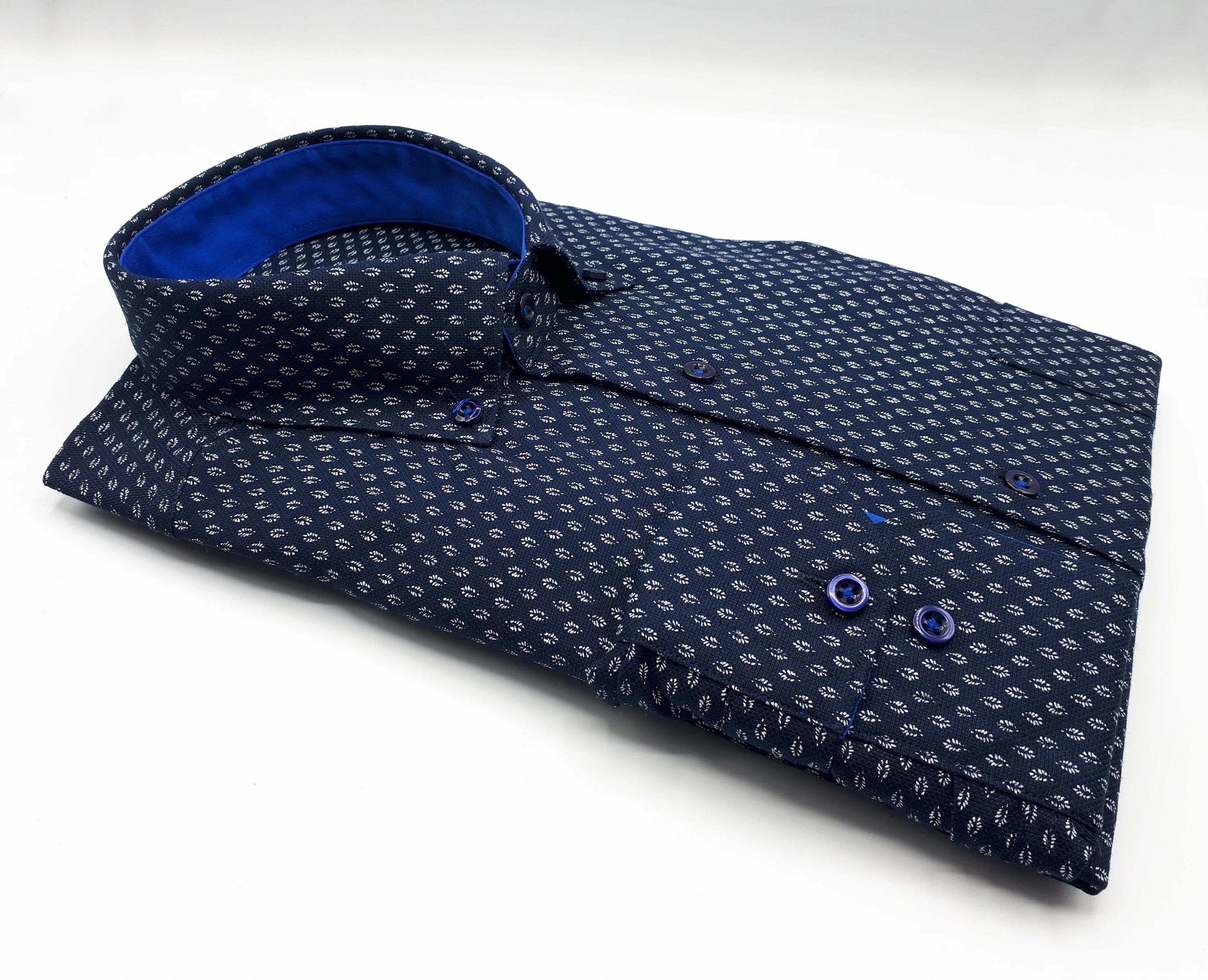 New High Quality Oxford Shirt Printed Men