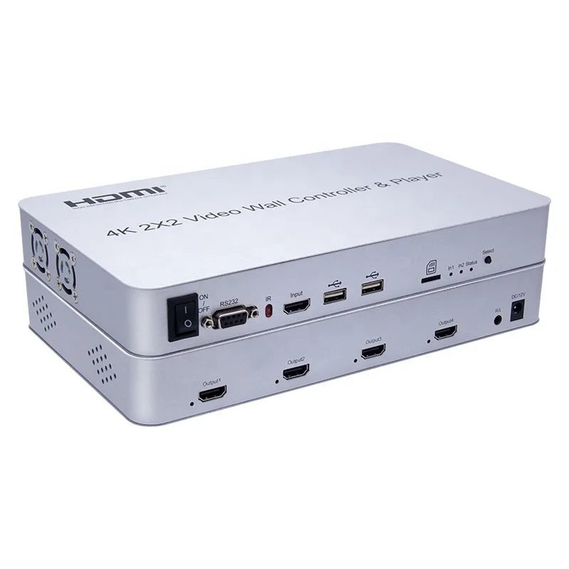 Видеостена 4k 2X2 HDMI настенный контроллер с медиаплеером поддержка 4