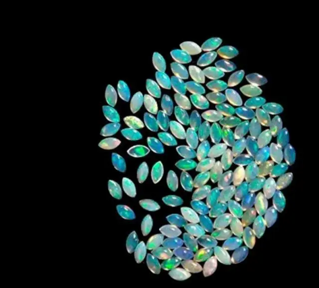 Высококачественный натуральный Эфиопский Опал 2*4 мм Маркиза Кабошон свободный драгоценный камень, огненный опал вело, белый огонь, мульти огонь, оптовая продажа