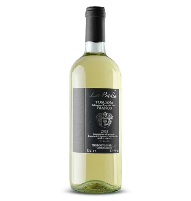 
Superior high quality italian white bottle wine Bianco Toscana IGT for mediterranean food 