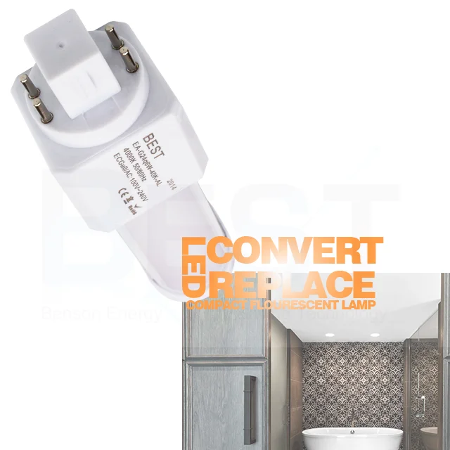 
LED G24q GX24q lamp base Electronic ballast / ECG compatible plc pl light bulb 270 degree directly replace 10W 