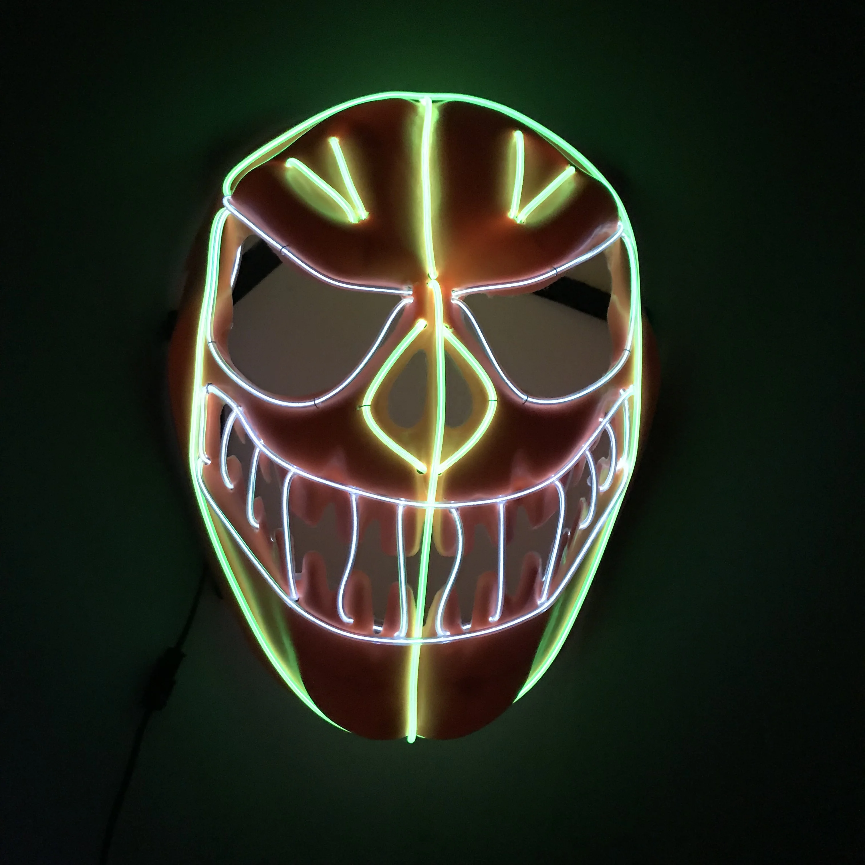 Светодиодная светящаяся маска, светящаяся крутая маска для вечеринки на Рождество, Хэллоуин, косплей, Маскарад