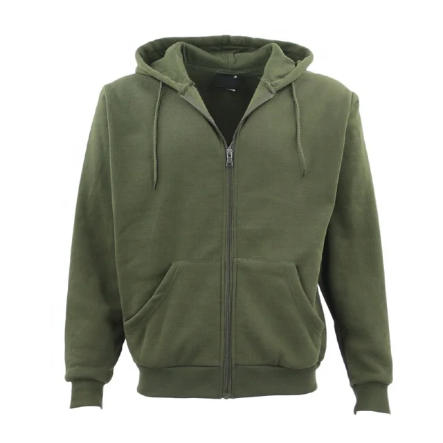 New Mens Hoodies Zip Up Hooded Fleece Zipper Top Plain Jacket Warm Coat Jumper