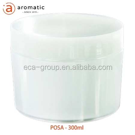 300ml cylinder PP plastic white cosmetic cream jar