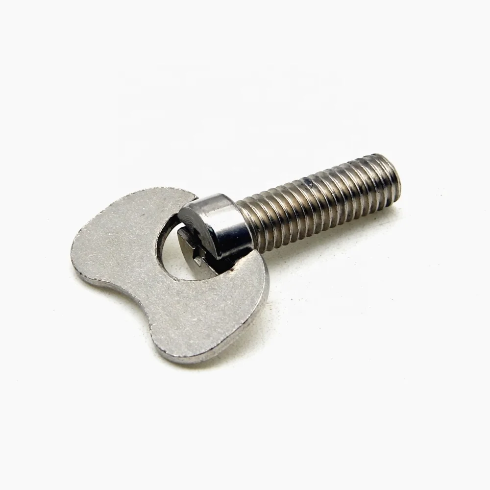 
steel nickel plate foldable thumb wing screw 