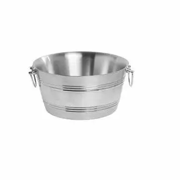 STAINLESS STEEL OVAL TUB HOME BAR TOOLS MEDIUM SIZE BEVERAGE TUB 3 GALLONS METAL BEST PRICE & TOP QUALITY ICE BUCKET