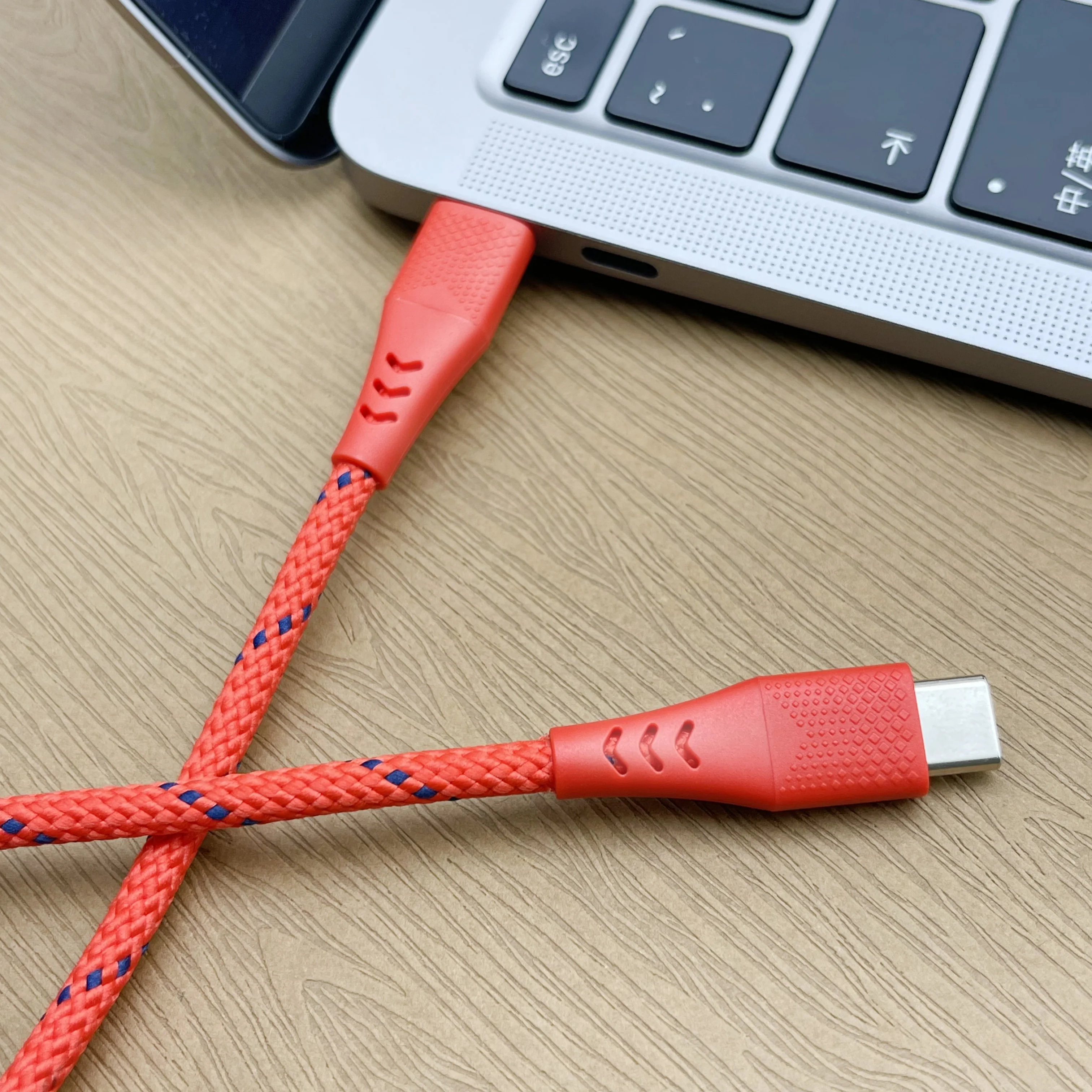 USB Type-c to USB-C 2.0 braided, 1M, for mobile charging cable data transfer, customizable length 2M, 3M