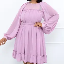 Bayan Elbise Classy Vietnam Pretty Pastel Dresses For Women 2022 Vestidos Elegantes De Mujer Peplum Dress Plus Size