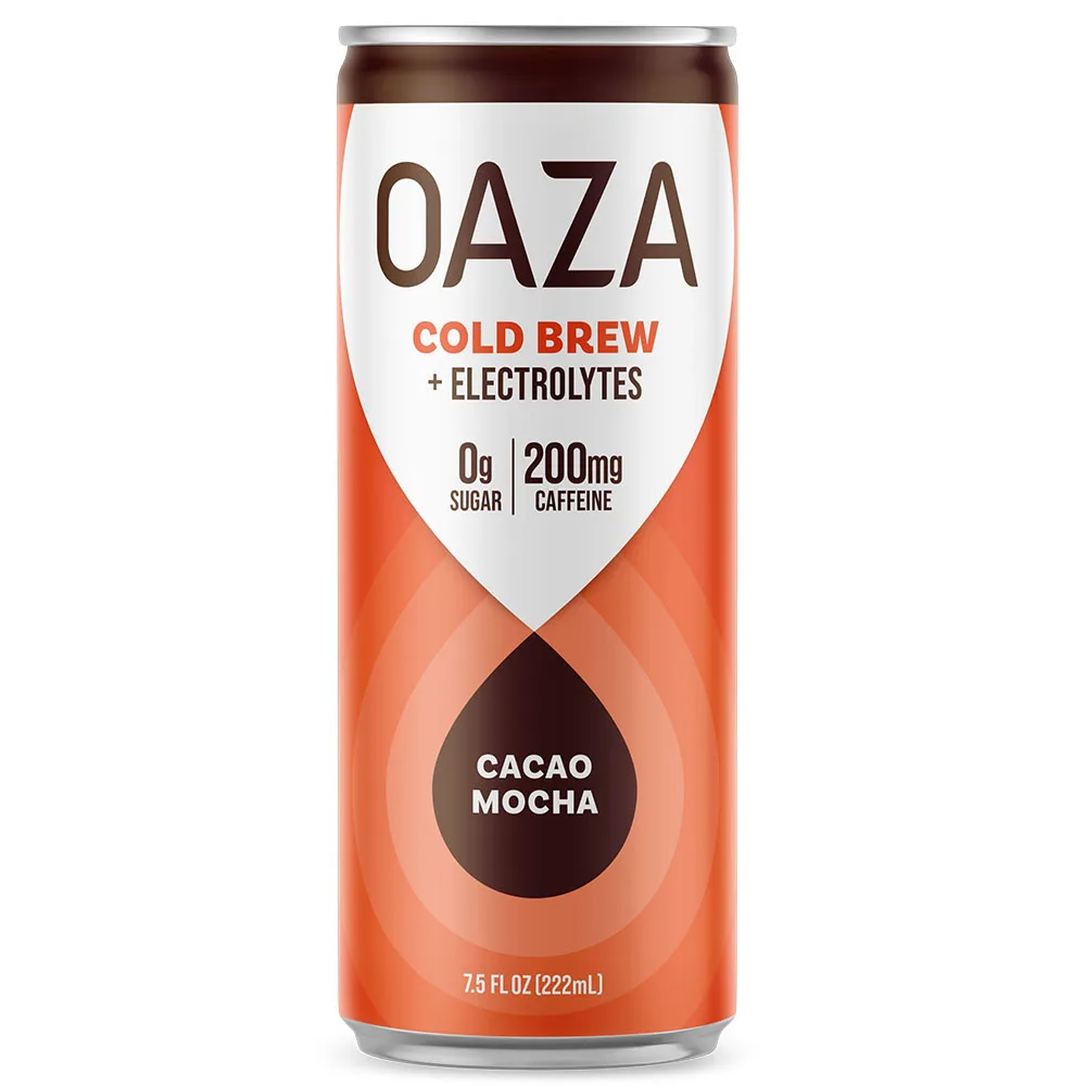OAZA High Performance Cold Brew Hydrate Your Coffee Ready to Drink Cacao Mocha 8 Fl Oz Pack of 12