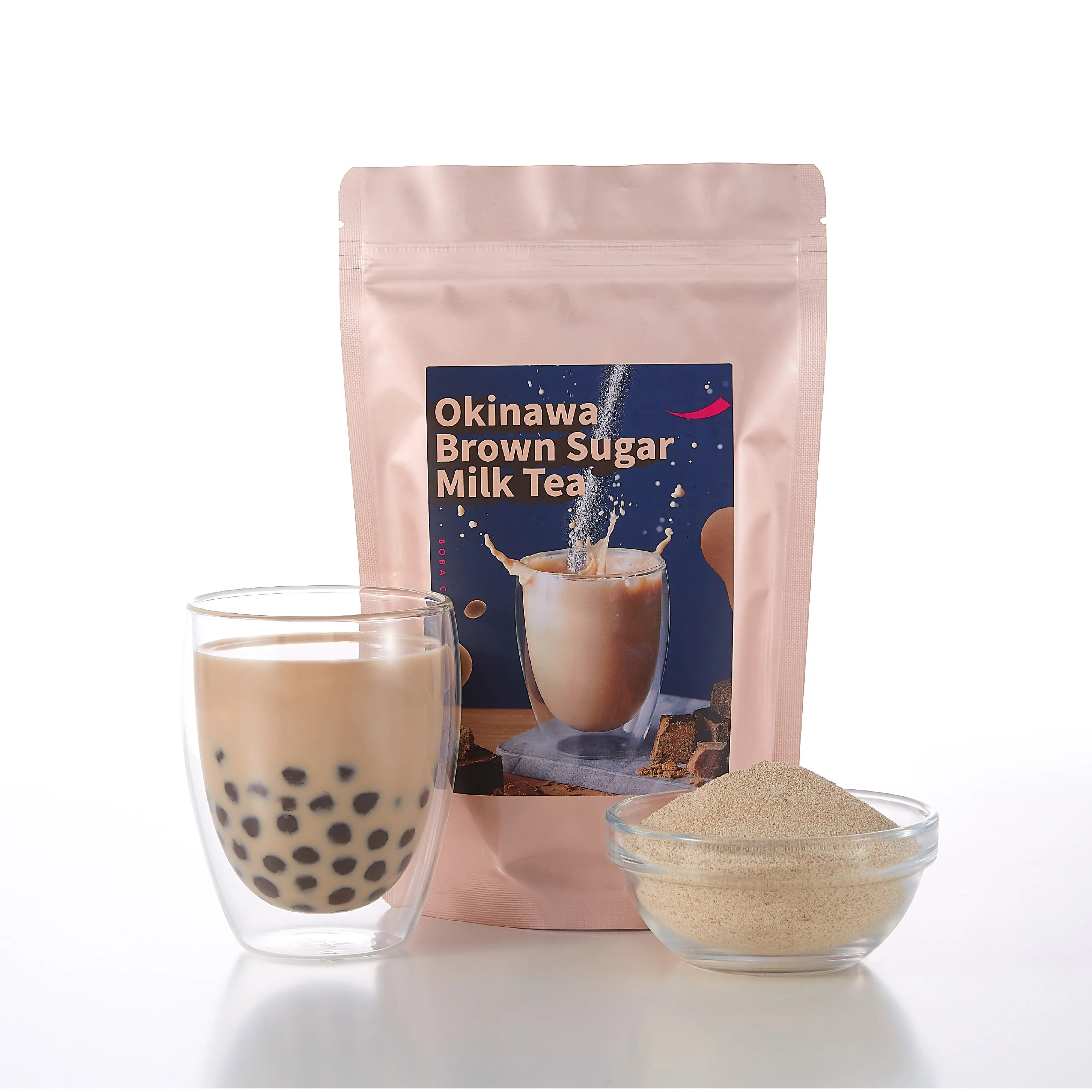 BOBA CHiC Mellow Okinawa Brown Sugar Instant Milk Tea 100% made in Taiwan for Bubble Boba tea