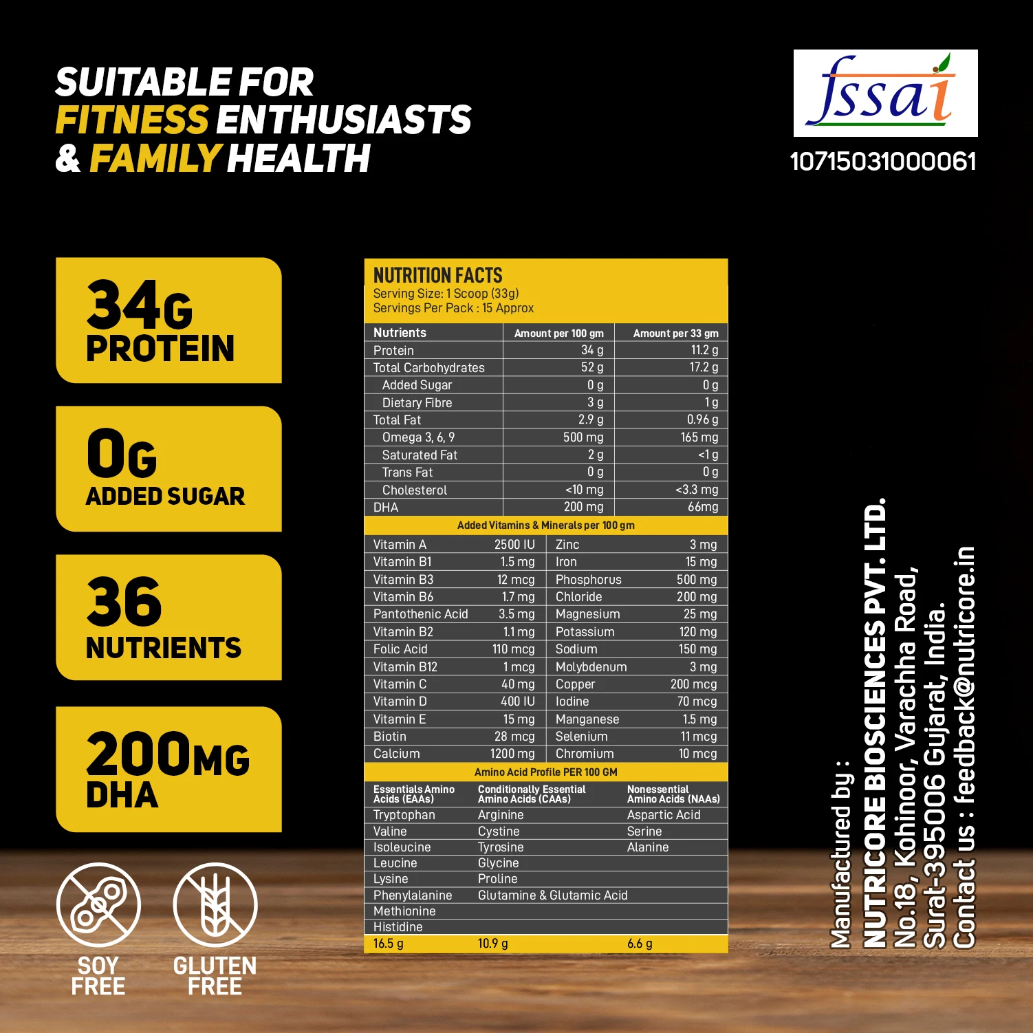 100% Natural Ingredients Whey Plus Casein Protein Powder for Wholesale Purchase