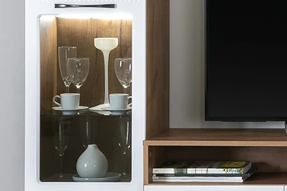 
Wholesale wooden furniture Living Room TV Stand with lightning Home TV Entertainment Center Table 