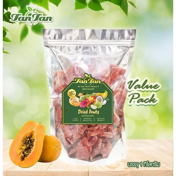 Dried Fruit Dried Papaya Low Sugar High Quality 100% Natural  OEM Professional From Thailand 2021