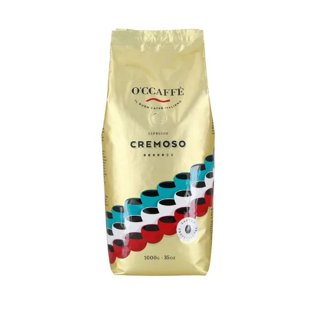 Сделано в Италии, Occaffe 1 кг, гармоничный крем 50% Arabica 50% Robusta, кофейные зерна для отелей