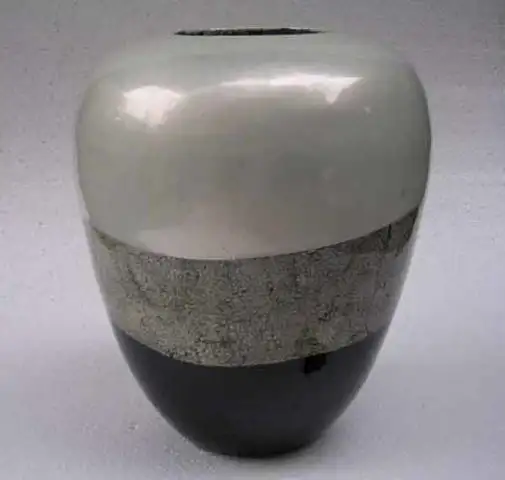 
Lacquer ceramic vase with three-tone colour 