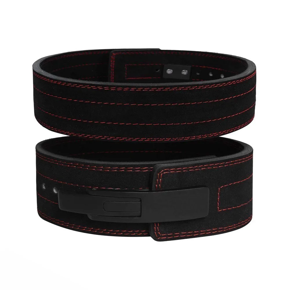 Cow Hide Leather Gym Weight Lifting Lever Powerlifting Belt Fitness Exercise Bodybuilding Dipping Belt