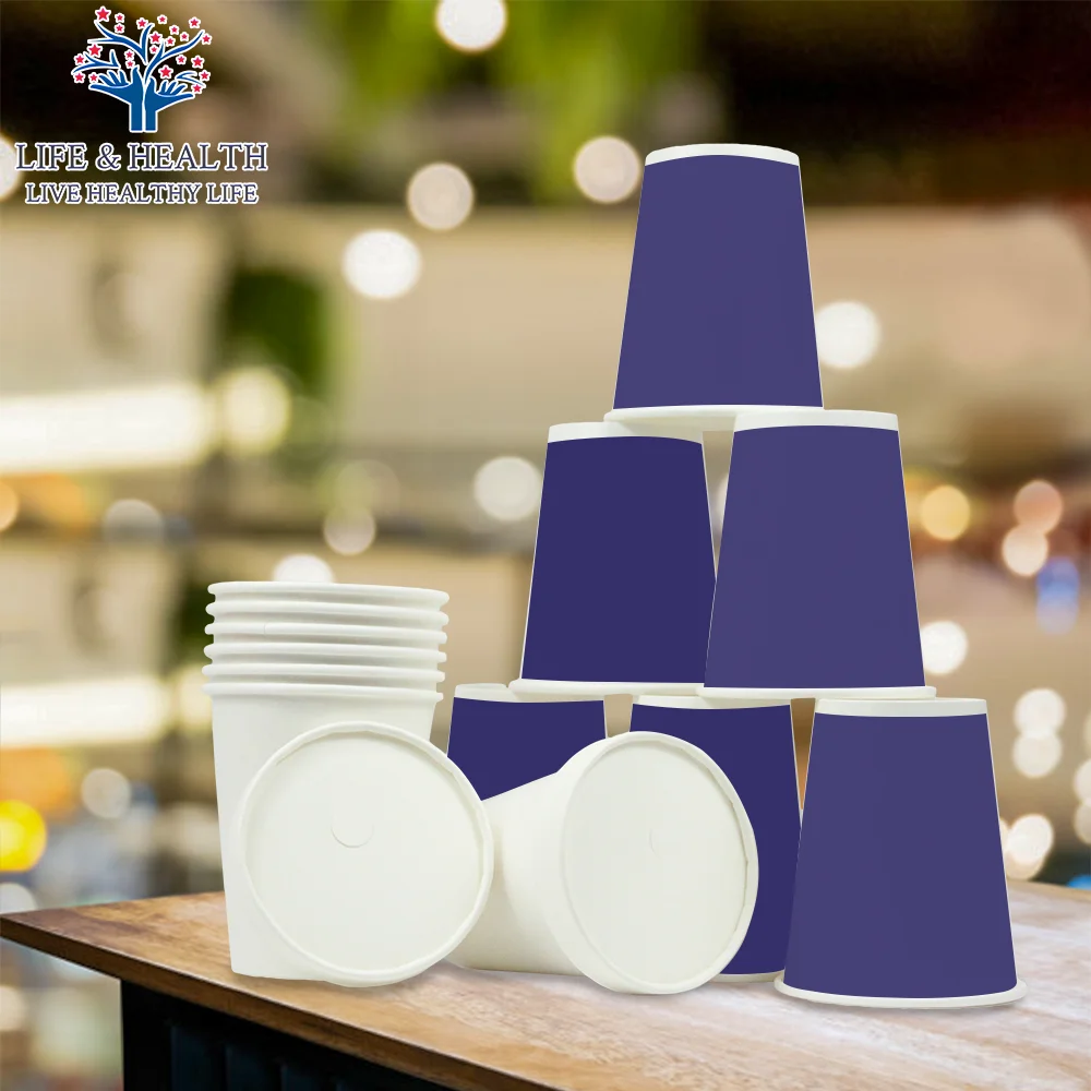  Экологически чистые бумажные стаканчики 12 унций Белый или 1 цвет + крышка для горячей/холодной воды минимальный заказ 100000