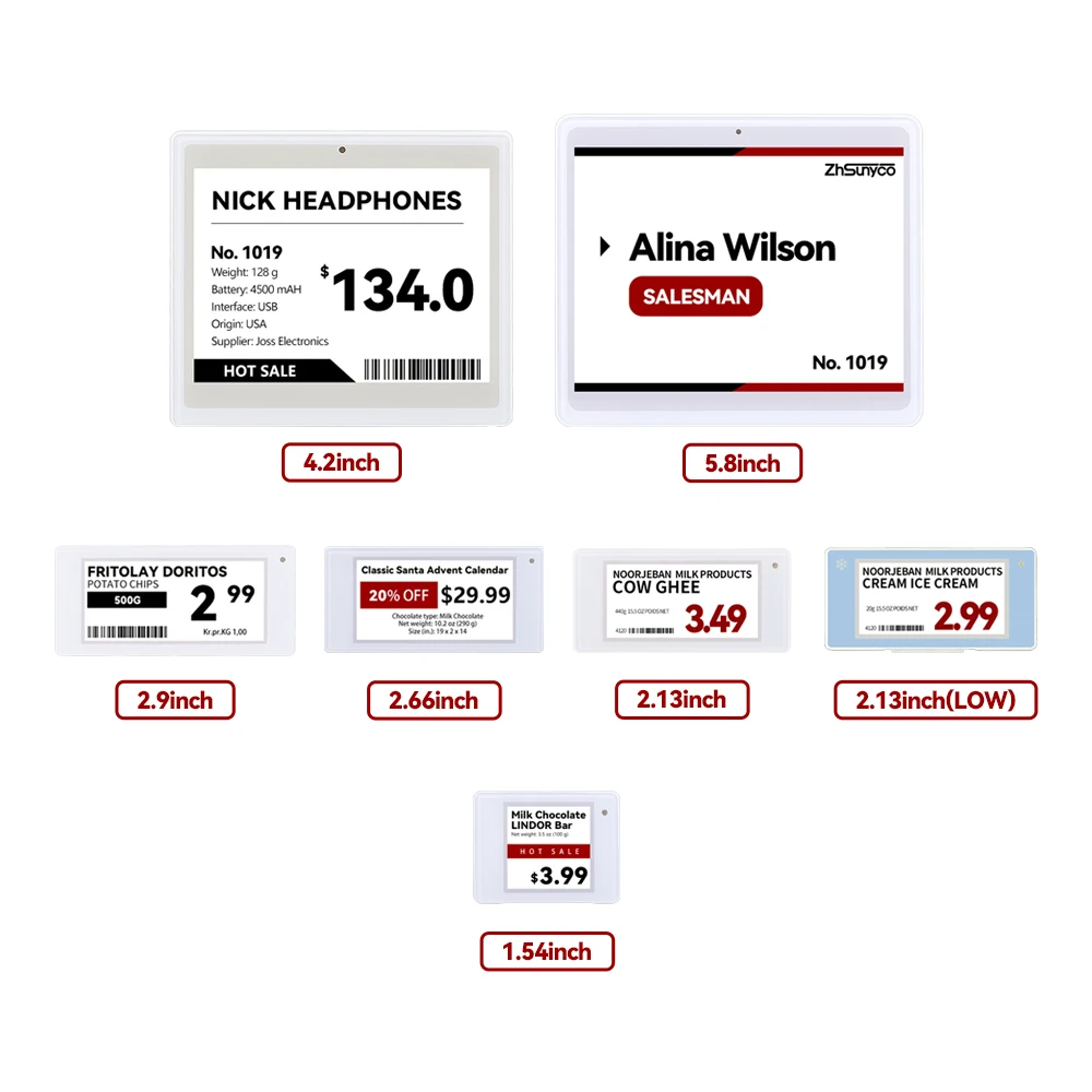 2,4 ГГц, Высококачественная бирка ESL, розничная плата, цифровой ценник для супермаркетов, смарт-цифровой ценник