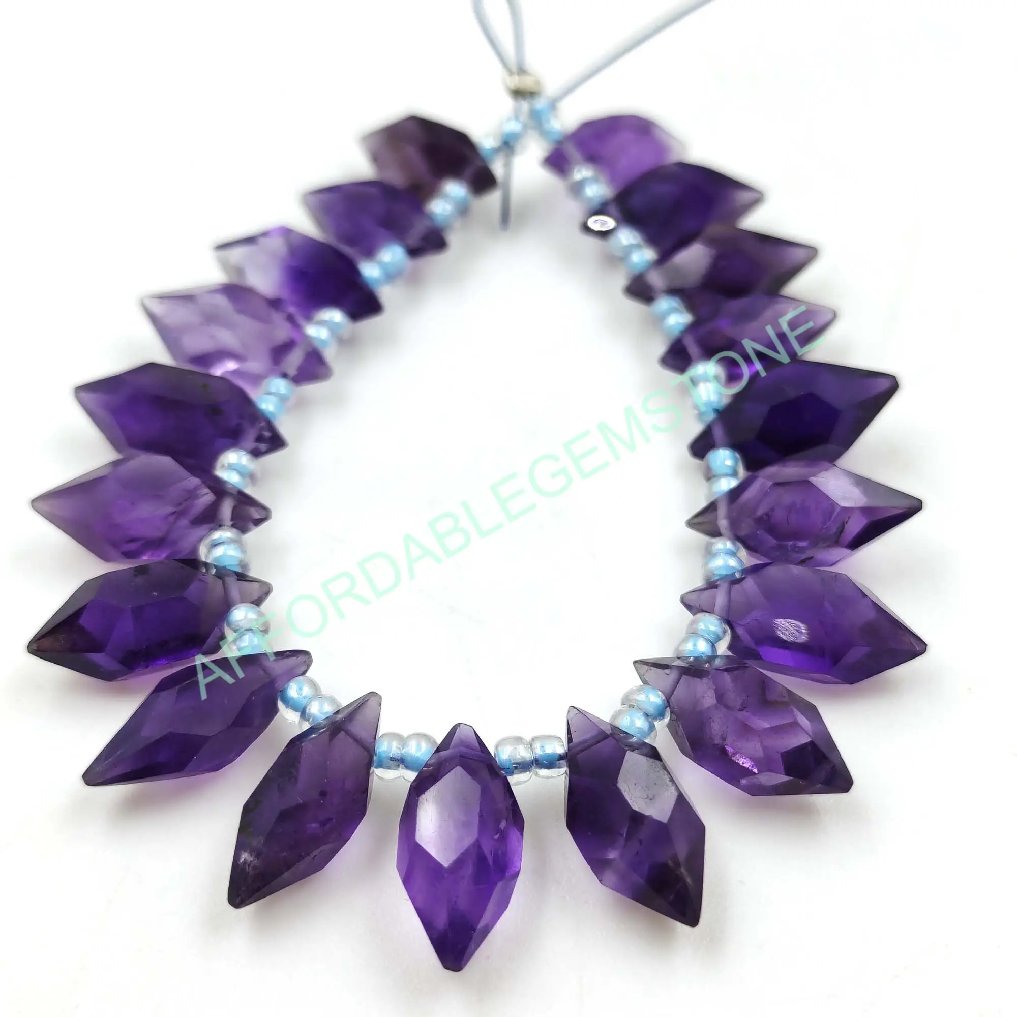 Натуральный Аметист двойной острый карандаш в форме камня сверху просверленного граненые драгоценные камни натуральный аметист ювелирные украшения бусины