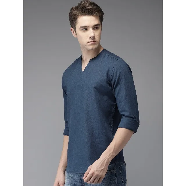 Хлопковая мужская короткая куртка с китайским воротником для