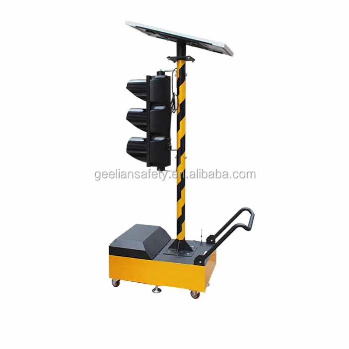 
Movable Portable 4 Sides Wireless Work Solar Traffic Led Mobile Pedestrian Crossing Warning Signal Flashing Light With Trolley 