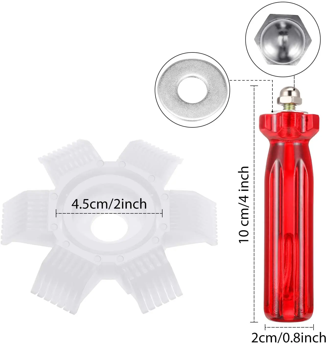4 Pieces Air Conditioner Condenser Fin Cleaning Brush Coil Condenser Brush AC Fin Comb Stainless Steel