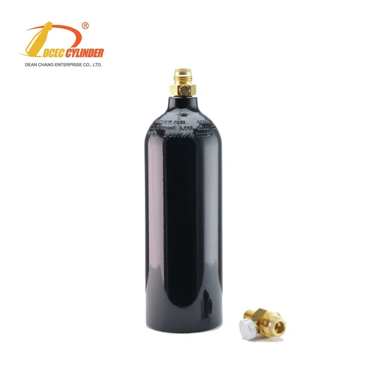 high quality 0.8L co2 paintball tank gas cylinders with on/off valve