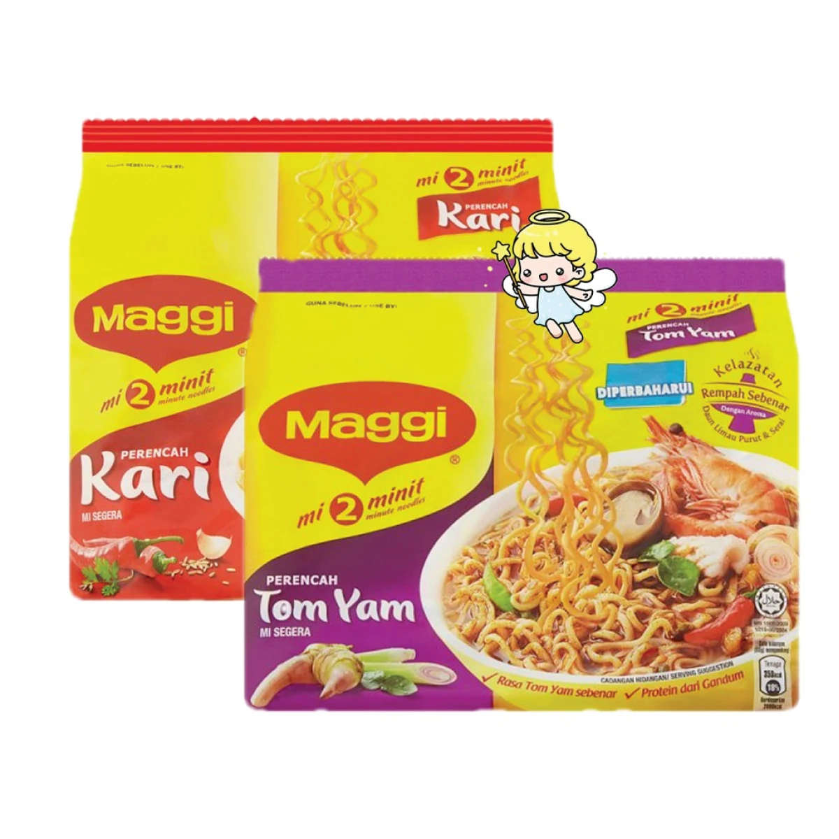 Mag gie Instant Noodle (5x79g) Chicken/ Curry/ Tom Yam Flavor